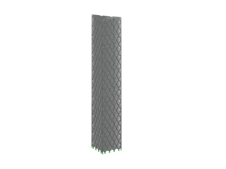 Modello 005430 | Torre in Acciaio con Struttura a Diagrid